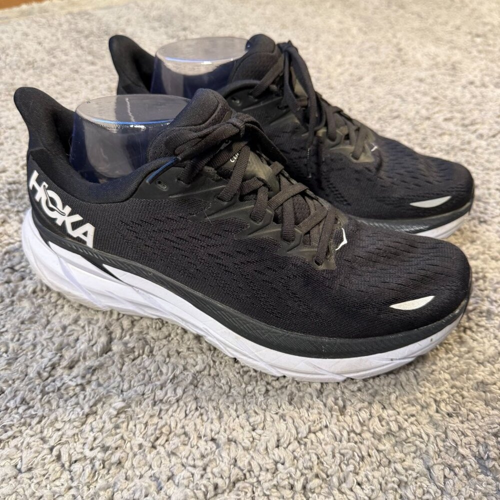 Hoka Women's Black and White Running Shoes
